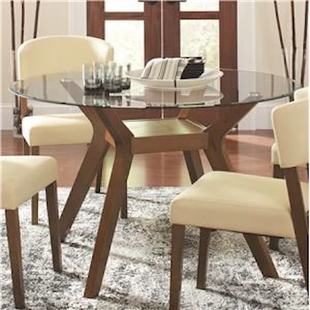 Round Glass Dining Table 